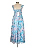 Grace Karin Paisley Blue Casual Dress Size L - photo 2