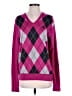 Express 100% Cotton Argyle Pink Pullover Sweater Size M - photo 1
