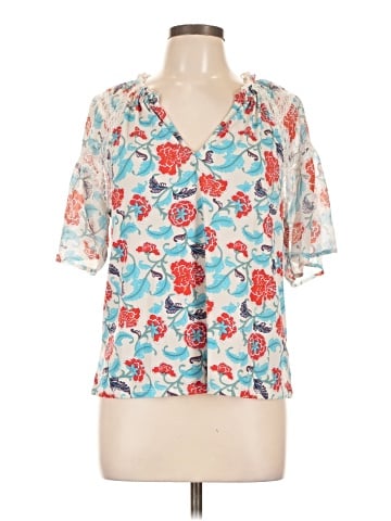 Always Indigo Short Sleeve Blouse (view 1)