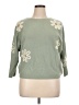 Aaeda Floral Green Pullover Sweater Size XL - photo 1
