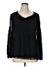 Sunny Leigh 100% Polyester Black Long Sleeve Blouse Size XL - photo 1