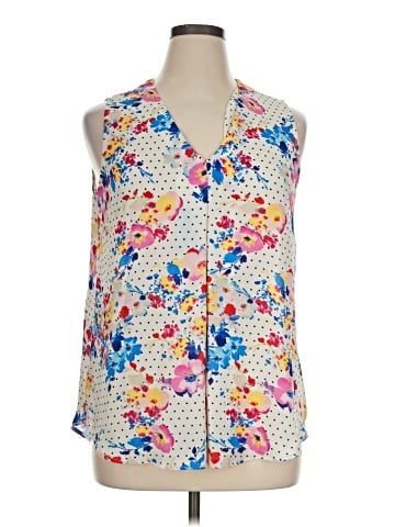 Rose + Olive Sleeveless Blouse (view 1)