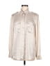 Babaton Metallic Ivory Long Sleeve Blouse Size M - photo 1