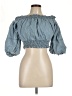 Venus 100% Cotton Blue 3/4 Sleeve Blouse Size L - photo 1