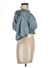 Venus 100% Cotton Blue 3/4 Sleeve Blouse Size L - photo 4