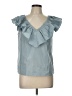 Rebecca Taylor 100% Polyester Blue Sleeveless Blouse Size 12 - photo 1