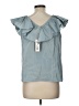 Rebecca Taylor 100% Polyester Blue Sleeveless Blouse Size 12 - photo 2