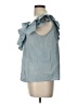 Rebecca Taylor 100% Polyester Blue Sleeveless Blouse Size 12 - photo 5
