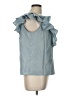 Rebecca Taylor 100% Polyester Blue Sleeveless Blouse Size 12 - photo 4