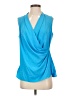 T Tahari Blue Sleeveless Blouse Size S - photo 1