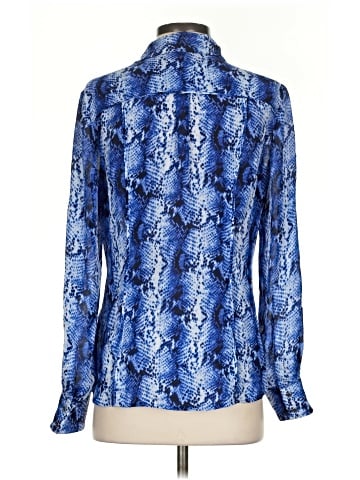 White House Black Market Long Sleeve Silk Top (view 2)