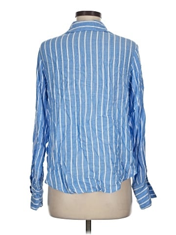 Aqua Long Sleeve Blouse (view 2)