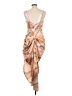 PrettyLittleThing 100% Polyester Tie-dye Orange Cocktail Dress Size 12 - photo 2