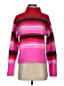 Nine West 100% Polyester Stripes Pink Turtleneck Sweater Size XS - photo 1
