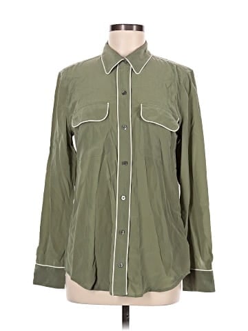Equipment Long Sleeve Silk Top (view 1)