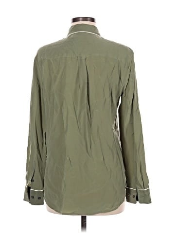 Equipment Long Sleeve Silk Top (view 2)