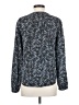 Theory Print Blue Long Sleeve Blouse Size S - photo 2