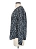 Theory Print Blue Long Sleeve Blouse Size S - photo 5