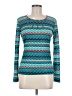 Coline 100% Polyester Teal Long Sleeve Top Size M - photo 1