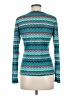 Coline 100% Polyester Teal Long Sleeve Top Size M - photo 2