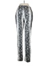 Cache Animal Print Silver Black Casual Pants Size 6 - photo 2