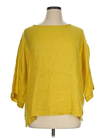 MADE IN ITALY 3/4 Sleeve Blouse (view 1)