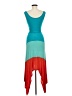 emerald Color Block Teal Cocktail Dress Size M - photo 2