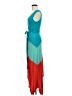 emerald Color Block Teal Cocktail Dress Size M - photo 5