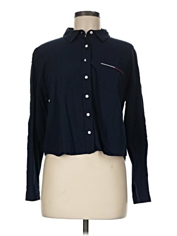 Tommy Jeans Long Sleeve Button-Down Shirt (view 1)
