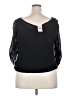 Seven7 100% Polyester Black 3/4 Sleeve Top Size 2X - photo 2