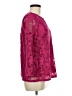 Jade 100% Polyester Burgundy Long Sleeve Blouse Size M - photo 4