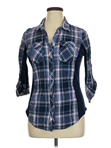 Ci Sono 3/4 Sleeve Button-Down Shirt (view 1)