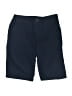 Lands' End 100% Cotton Solid Blue Shorts Size 10 - 12 - photo 1