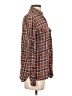 Current/Elliott Plaid Brown Long Sleeve Button-Down Shirt Size Sm (1) - photo 4