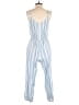 Dizzy Lizzy 100% Rayon Stripes Blue Jumpsuit Size M - photo 2