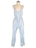 Dizzy Lizzy 100% Rayon Stripes Blue Jumpsuit Size M - photo 1