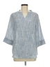 Erika Blue Long Sleeve Blouse Size M - photo 1