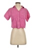 Love Notes 100% Cotton Pink Short Sleeve Blouse Size S - photo 1