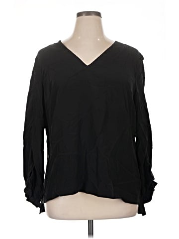 Trina Turk Long Sleeve Silk Top (view 1)