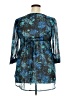 Xhilaration 100% Polyester Blue 3/4 Sleeve Blouse Size XXL - photo 2