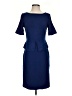 St. John Solid Blue Casual Dress Size 4 - photo 1
