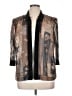R&M Richards 100% Polyester Print Brown Jacket Size 16 Petite - photo 1
