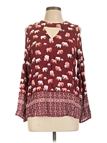 Skies Are Blue Long Sleeve Blouse (view 1)
