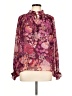 Fate Burgundy Long Sleeve Blouse Size L - photo 1