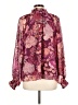 Fate Burgundy Long Sleeve Blouse Size L - photo 2