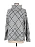 Artisan NY Argyle Gray Turtleneck Sweater Size M - photo 1