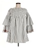 INA 100% Polyester Gray 3/4 Sleeve Blouse Size M - photo 1
