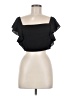 CATHERINE Catherine Malandrino 100% Polyester Black Short Sleeve Top Size S - photo 1