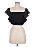 CATHERINE Catherine Malandrino 100% Polyester Black Short Sleeve Top Size S - photo 2