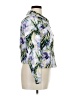JM Collection 100% Cotton Tropical Purple Jacket Size 14 Petite - photo 4